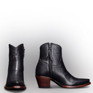 Black Leather Ankle Boots